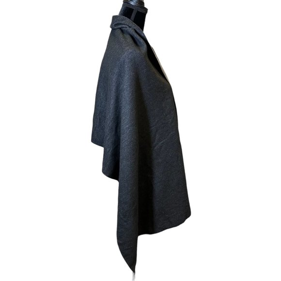 Unbranded Blanket Scarf Womens Long Rectangle Black Grey Reversible Soft Fringe - Picture 3 of 11
